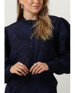 Alix The Label Bluse Graphic Raffle Blouse - Blau