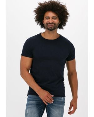 Dstrezzed Herren Polos & T-Shirts Mc. Queen Basic Tee Organic Slub Jersey - Blau