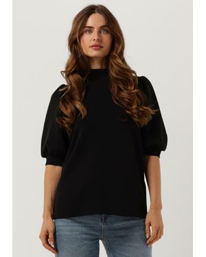 My Essential Wardrobe Top The Puff Blouse - Schwarz