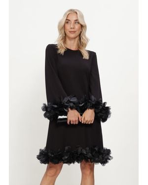 Ana Alcazar Damen Kleider Dress Flowers - Schwarz