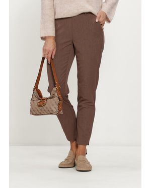 Object Damen Hosen Objlisa Slim Pant Noos - Braun