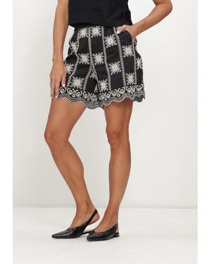 ROUGE EDIT Damen Hosen Rounala Hw Wf Shorts - Schwarz