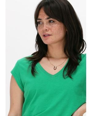 CC Heart T-Shirt Basic V-Neck T-Shirt Damen - Grün