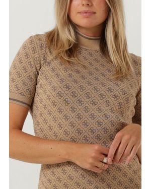 Guess Minikleid Ss Lise 4g Logo Swtr Dress - Braun