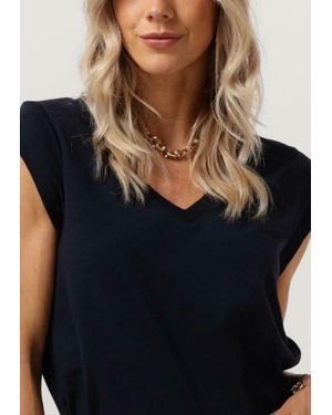 CC Heart T-Shirt Basic V-Neck Tshirt Damen - Blau