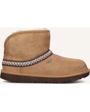 UGG Mädchen Stiefel Classic Mini Crescent 1 - Schwarz