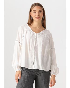 Moves Damen Blusen Lilyana Blouse 4237 - Weiß