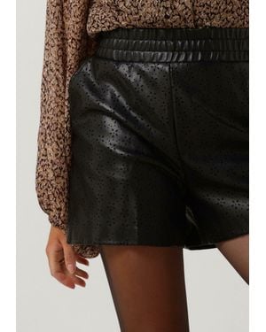 Guess Kurze Hose Carola Faux Leather Short - Schwarz