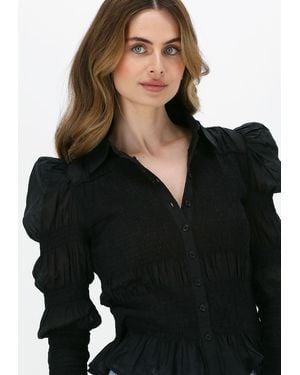 NA-KD Bluse Smocked Frill Blouse Damen - Schwarz