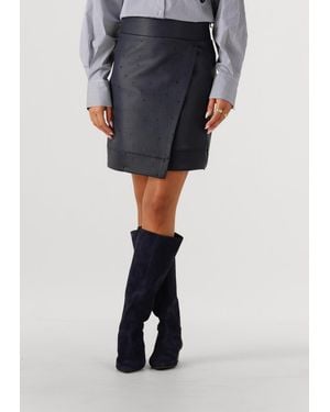 Jansen Amsterdam Damen Röcke Cara Rok Cs 769 Short Overlap Rhinestones - Schwarz