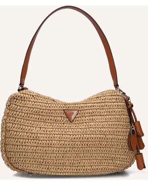 Guess Damen Umhängetaschen Ofelia Hobo Shoulder - Braun