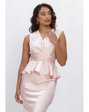 Neo Noir Damen Tops & T-Shirts Risetta Heavy Sateen Top - Pink