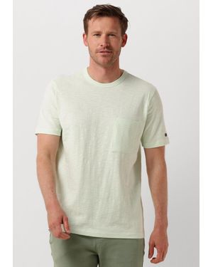 Cast Iron Herren Polos & T-Shirts Short Sleeve R-Neck Regular Fit Cotton Slub - Grün