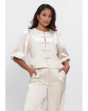 Second Female Damen Blusen Perlla New Blouse - Weiß