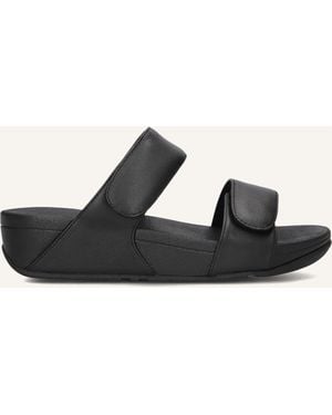 Fitflop Damen Pantoletten Lulu Adjustable Shimmerlux Sides - Schwarz