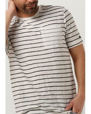 Cast Iron T-shirt Short Sleeve R-neck Regular Fit Cotton Slub Nicht-gerade - Grau