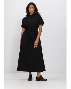 Another Label Damen Kleider Aljacqui Dress S/S - Schwarz