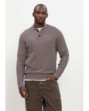 Genti Herren Pullover & Cardigans Turtle Button Ls - Grau