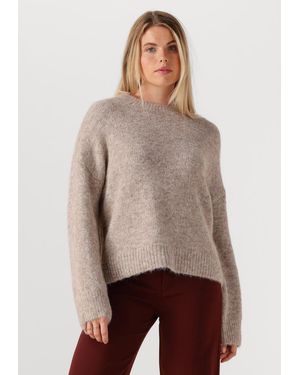 Object Damen Pullover & Cardigans Objsaggia Ls Lo Pullover - Natur