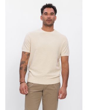 Profuomo Herren Polos & T-Shirts Cotton Seed - Weiß
