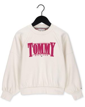 Tommy Hilfiger Pullover Tommy Sateen Logo Cn Mädchen - Pink