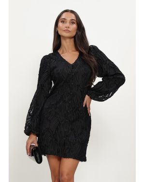 Object Damen Kleider Objlucie Luka L/S Re Dress 147 Div - Schwarz