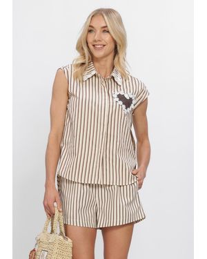 Ydence Damen Blusen Blouse Emi - Natur