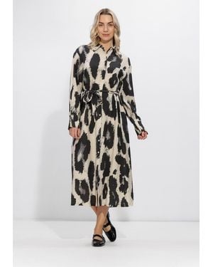 MSCH Copenhagen Damen Kleider Mschkaralie Jusia Shirt Dress Aop - Weiß