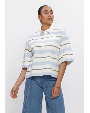 Selected Women Damen Tops & T-Shirts Slfrelaxed Mellie 2/4 Polo - Weiß