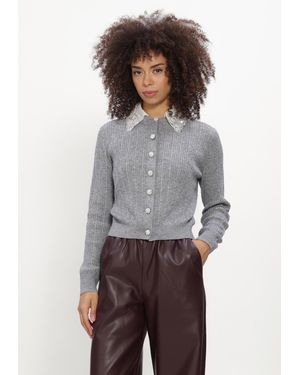 Silvian Heach Damen Pullover & Cardigans Cardigan Desmet - Grau