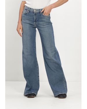 7 For All Mankind Damen Jeans Lotta Tide Break - Blau