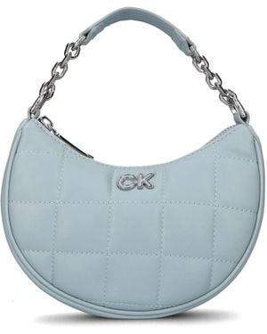 Calvin Klein Handtasche Re-Lock Quilt Cres Mini Bag Damen - Blau