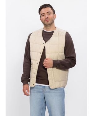 Les Deux Herren Jacken Matt Quilted Vest - Blau