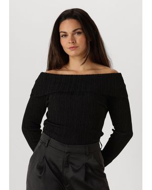 Gestuz Damen Tops & T-Shirts Silvigz Rib Ls Off Shoulder - Schwarz