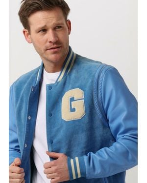 Goosecraft Lederjack Gc Melrose Bomber - Blau