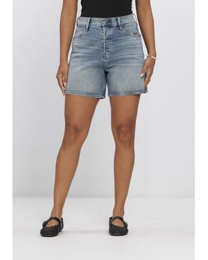 G-Star Damen Jeans Jett High Short Clean Edge Wmn - Blau