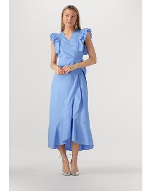 Object Damen Kleider Objhope Papaya S/S Wrap Dress - Blau