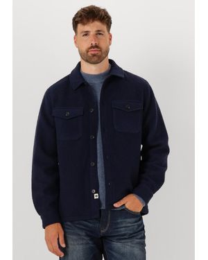 Anerkjendt Herren Overshirts Akoscar Boiled Wool Overshirt - Blau