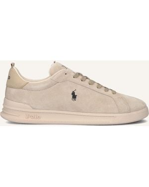 Ralph Lauren Herren Sneaker Hrt Crt Rib-Sneakers-Low Top Lace - Schwarz