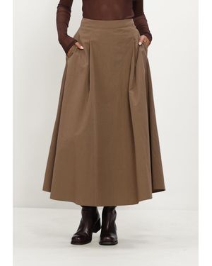 Minus Damen Röcke Msrosea Midi Skirt - Natur