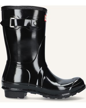 HUNTER Damen Stiefel Original Short - Schwarz