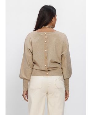 Nukus Damen Pullover & Cardigans Jorien Pullover Lurex - Natur
