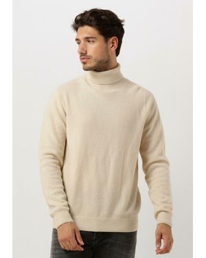 Anerkjendt Rollkragenpullover Aknico Solid Roll Neck Lambswool Herren - Natur
