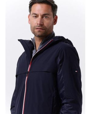 Tommy Hilfiger Regenjacke Tech Hooded Rwb Zip Jacket Herren - Blau