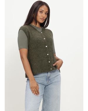 Modström Damen Pullover & Cardigans Crismd Vest - Grün