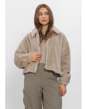 WITHBLACK Damen Jacken Wblnohr Faux Fur Jacket - Natur