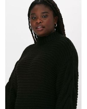 NA-KD Pullover Cable Knitted Sweater - Schwarz