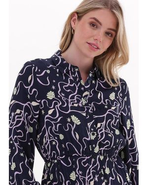 Scotch & Soda Midikleid Relaxed Fit Shirt Dress - Blau