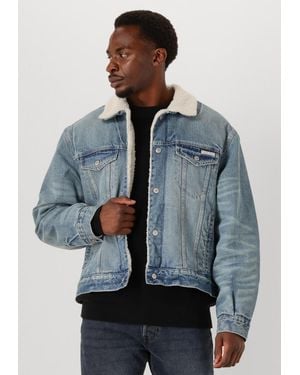 Calvin Klein Herren Jacken 90S Sherpa Trucker Tinted Thundr - Blau