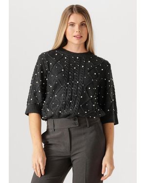 Gestuz Damen Pullover & Cardigans Gztaiba Deco Pullover - Schwarz